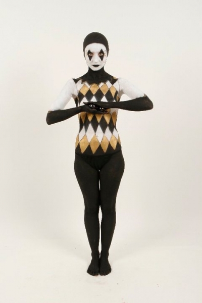 Creative full-body paint makeup
