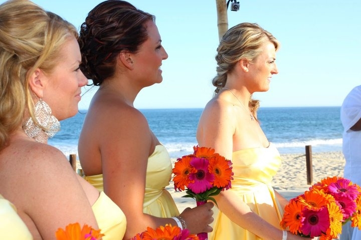 Wedding-day bridal party makeup