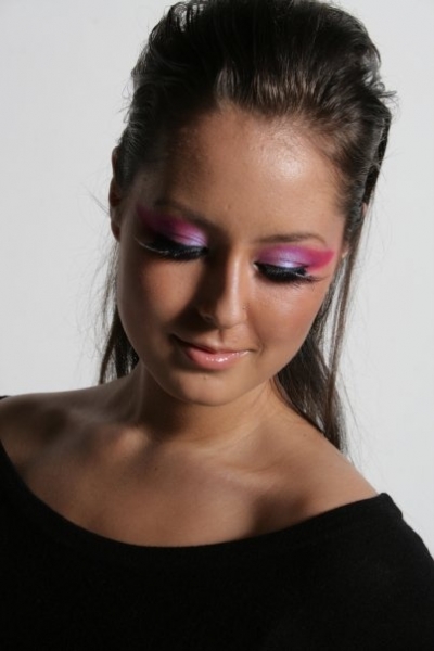 Fashion makeup portrait with red hair