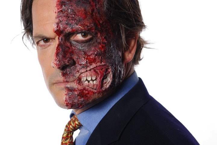 Prosthetic makeup application detail